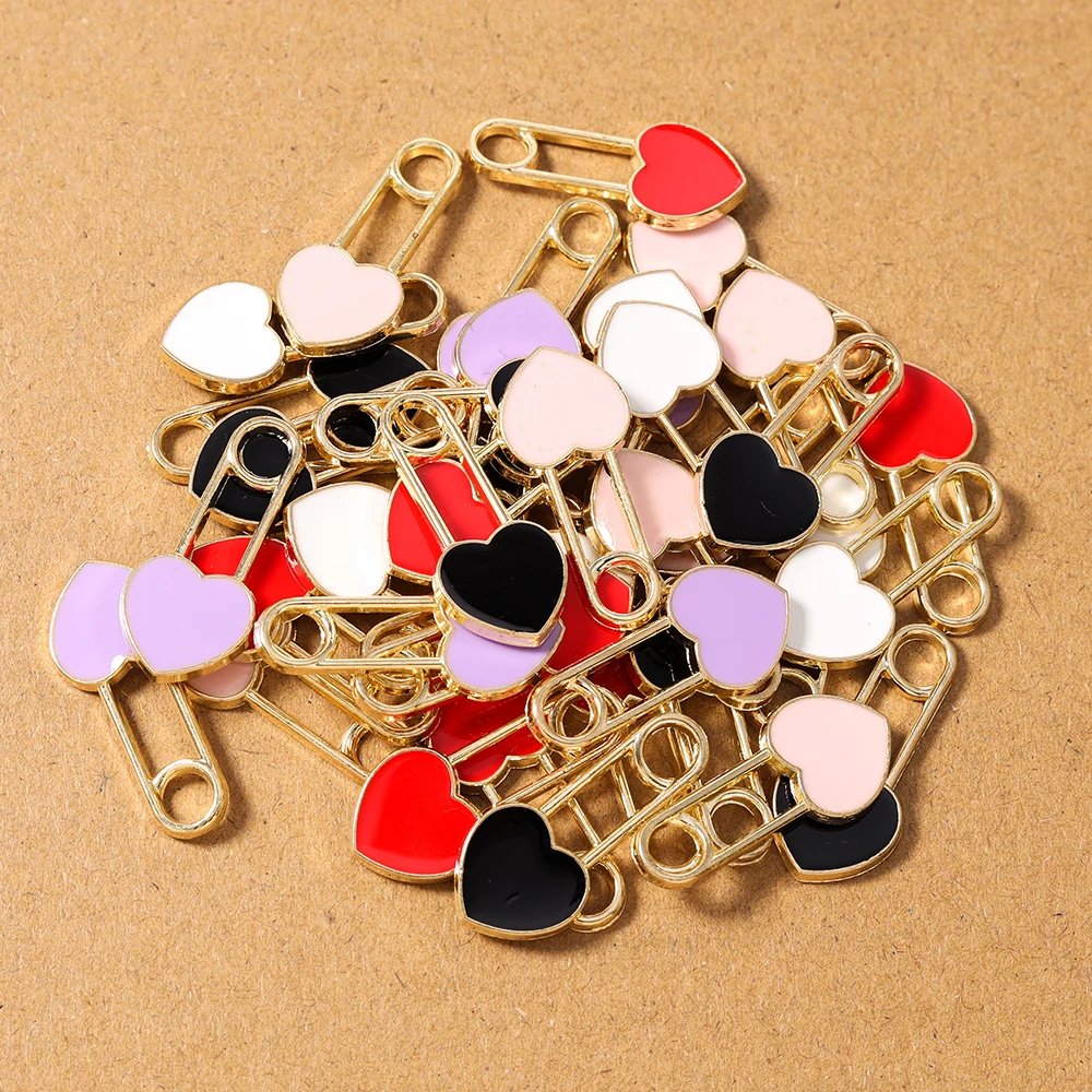 

10pcs Alloy Enamel Love Lock Charms Pendants for Necklace Earrings Bracelet DIY Jewelry Making Accessories Supplies