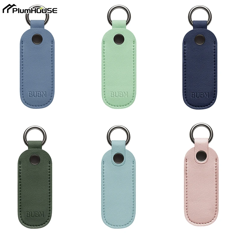 Couro U Disk Pouch, Porta-chaves, USB Flash Drive Storage Bag, Pen Drive capa protetora, Memory Stick Case