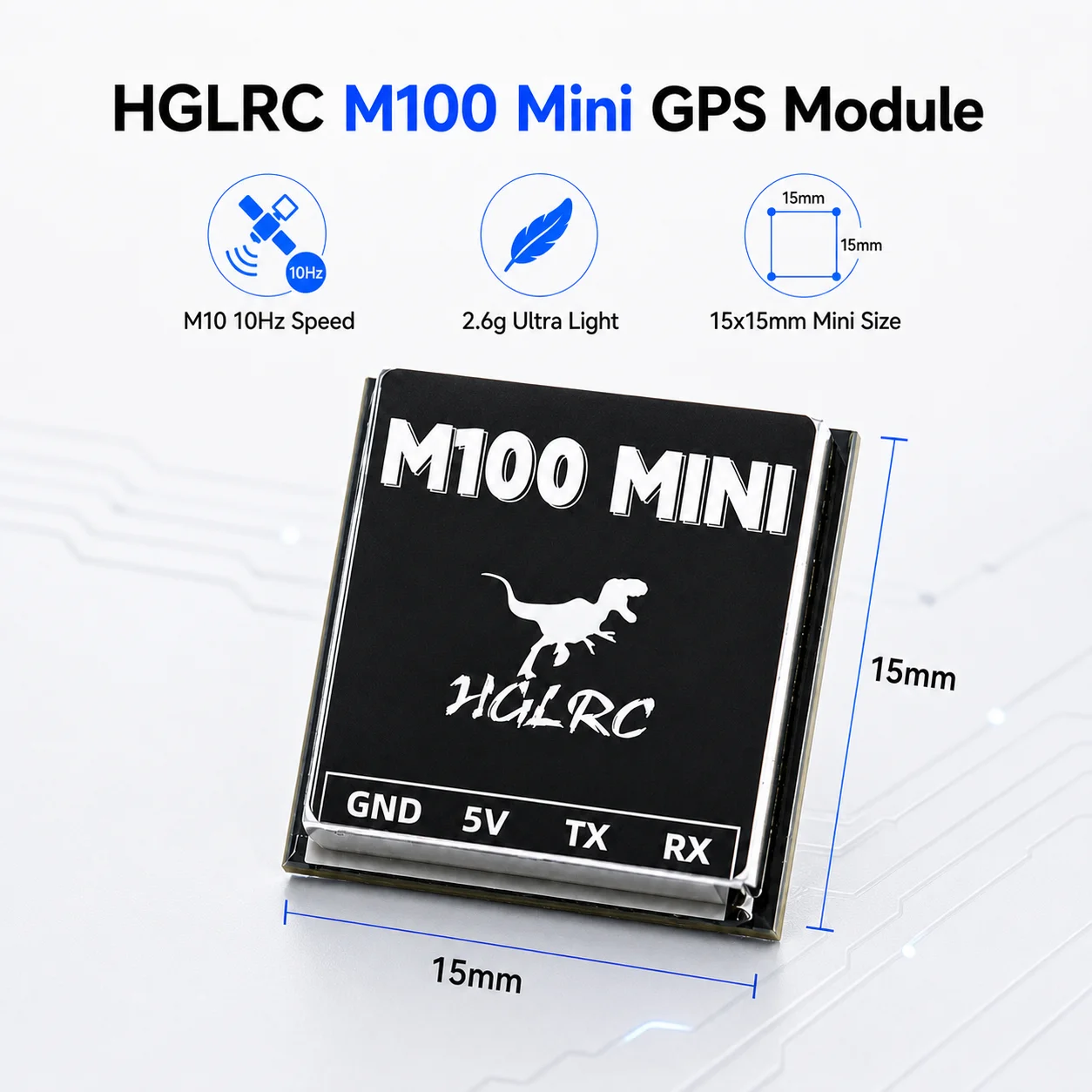 HGLRC M100 Mini Pro 5883 GPS Receiver Model Options M10 GNSS Module For FPV Freestyle Drone RC Aircraft Repair Replacement Parts
