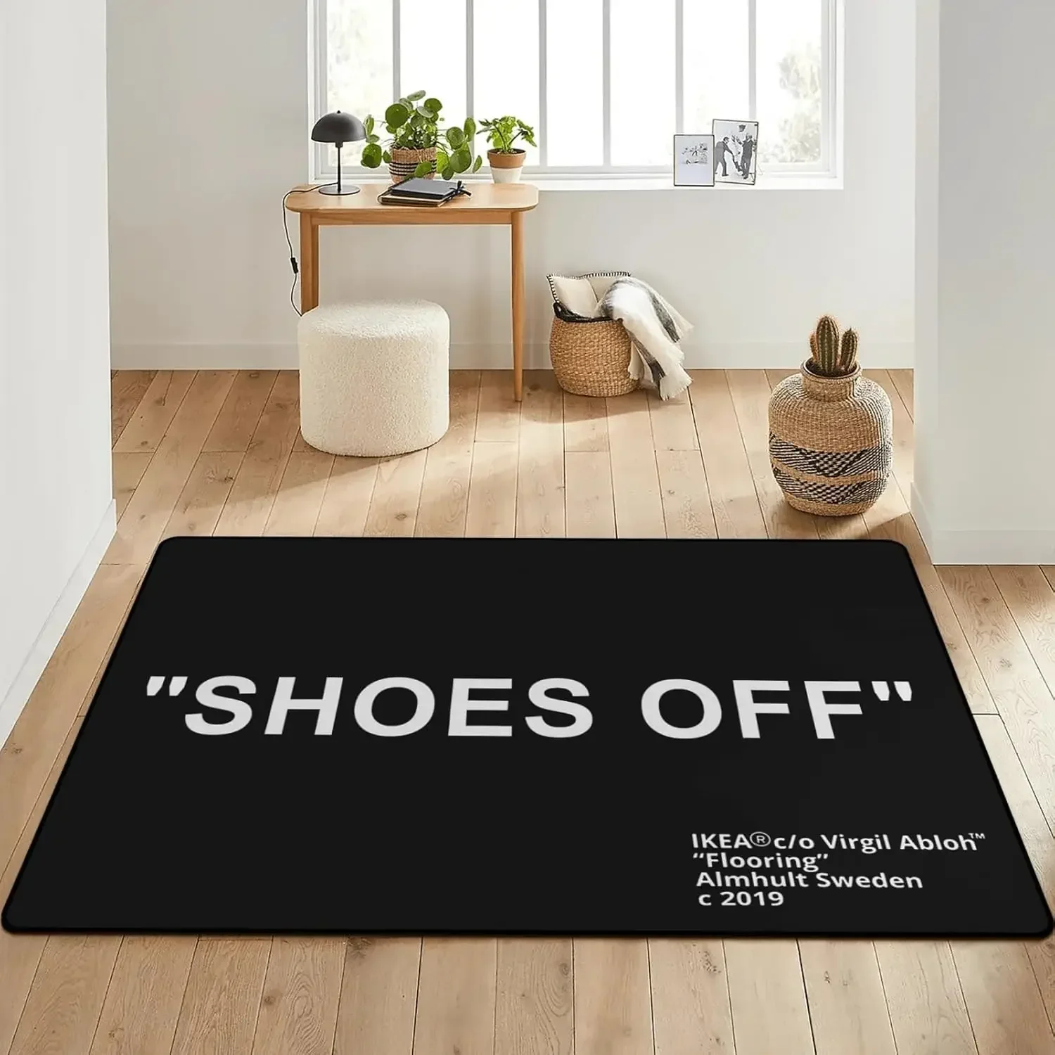 VIKAMA SHOES OFF Patterned Carpet Soft Non-Slip Bedroom Bedside Rug Entryway Door Mats Bathroom Foot Mats Home Decoration