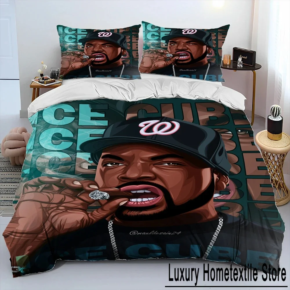 

Hip Hop Art Rapper Legend Star Comforter Bedding Set,Duvet Cover Bed Set Quilt Cover Pillowcase,king Queen Size Bedding Set Boys