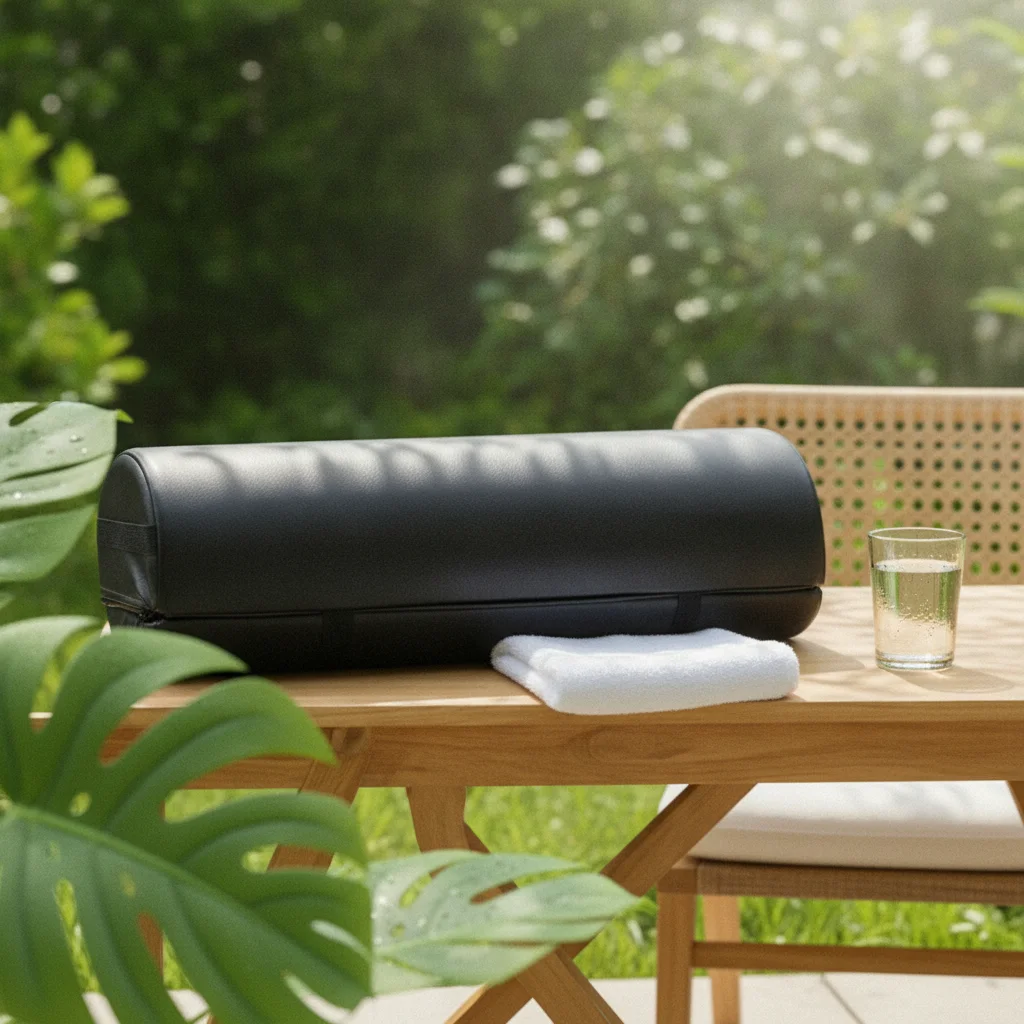 Leg Elevation Pillow with Handle Waterproof Semicircular Cushion Pillow Easy-to-Clean Long-Lasting for Adults, Bed