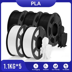 JAYO Filament 3D PLA/ABS/PETG/TPU/PLA PLUS/PLAMeta/ 1,75 mm 5 rolek 2,5 KG/5,5 KG100% Bez bańki FDM Materiały do drukarek 3D DIY Prezent