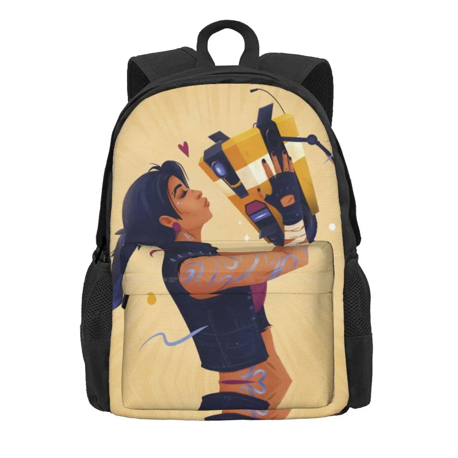 Claptrap And Amara Hot Sale Schoolbag Backpack Fashion Bags Claptrap Cl4Ptrap Cl4Ptr4P Amara Siren Presequel Geeky Gamer Gaming