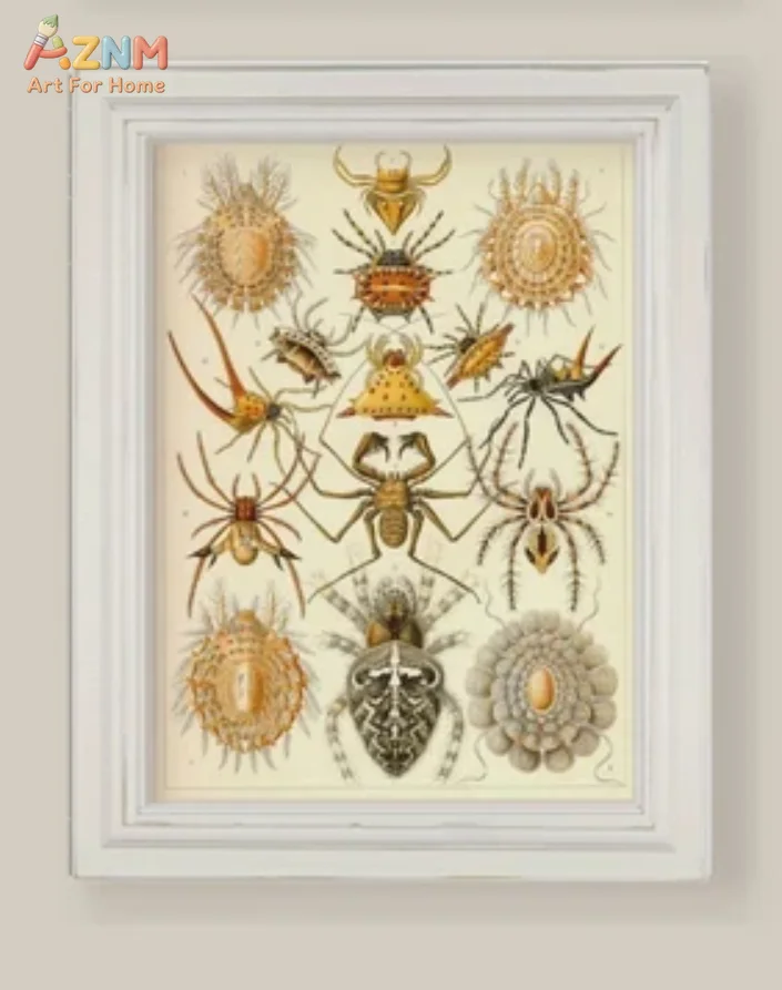 AZNM Vintage Marine Biology Canvas Wall Art Sea Creature Scientific Illustration Print Unframed Canvas Decor