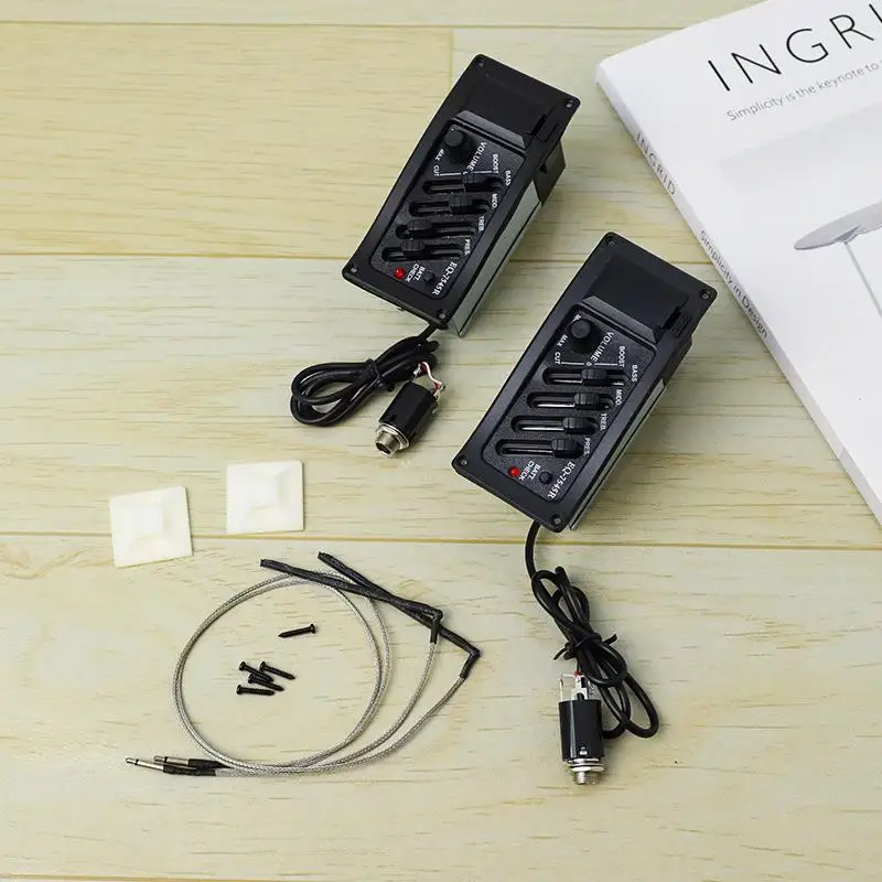 1pc Guitar Pickup EQ-7545R Acoustic Electric Guitar Pickup with 4 Band EQ Equalizer Preamp for Classical Folk Guitar image 4