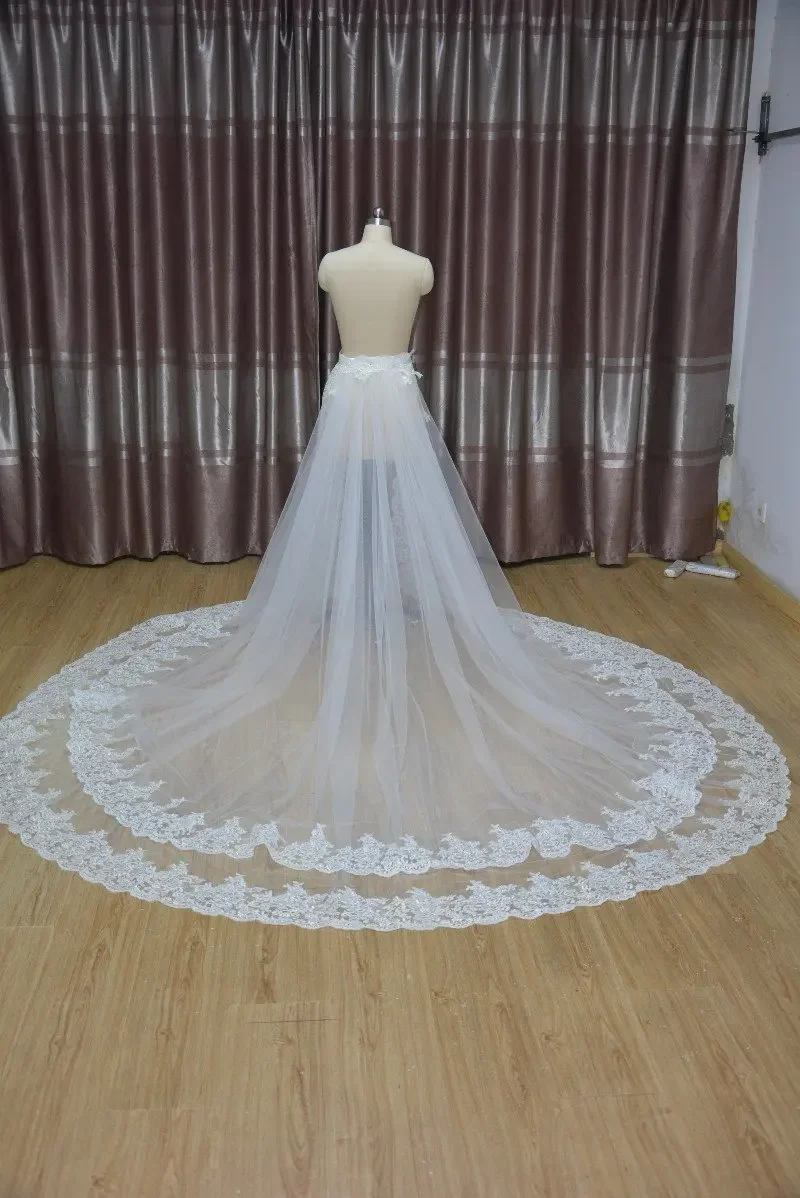 Saia de noiva removível, saia de renda removível, vestido de casamento para noivas