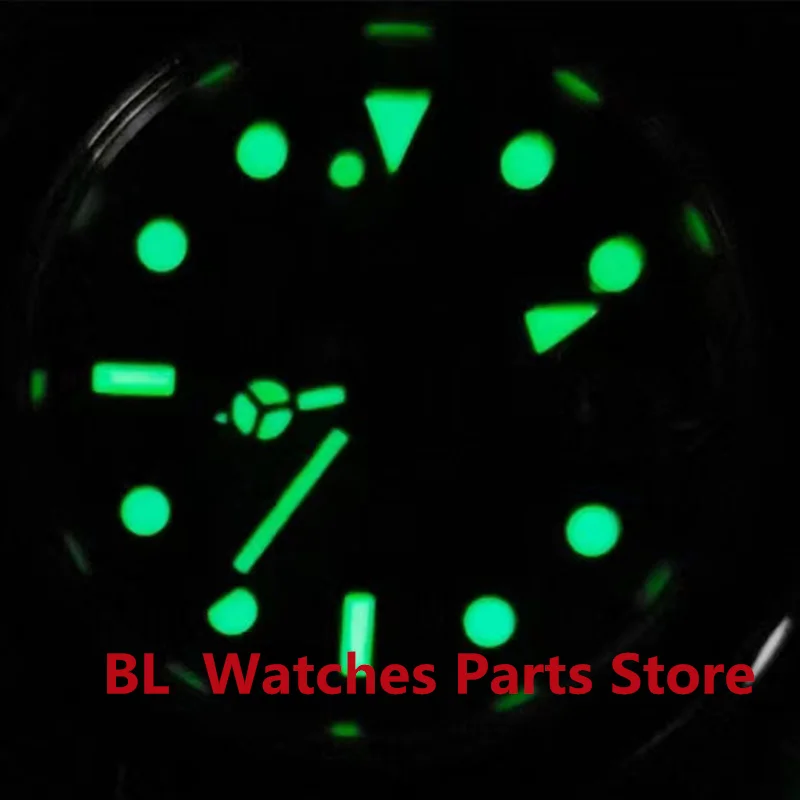 BLIGER 40mm GMT Men Watch NH34 Black Purple Bezel Sapphire Glass Green Luminous Purple GMT Hands Steel Strap Date Waterproof