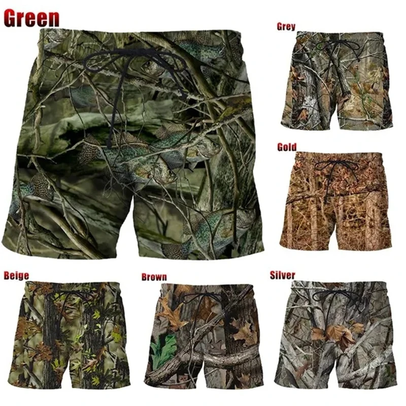 Pantalones cortos con estampado de camuflaje 3d para hombre, Shorts de playa con personalidad, informales, a la moda, para verano, novedad