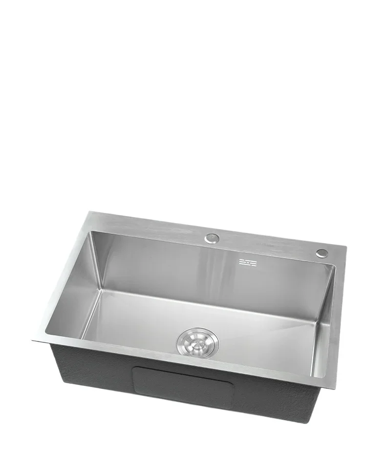 

2024 Popular Stainless Steel Small Kitchen Sink 6045 SUS 201 Single Bowl Top Mount Support For Customization