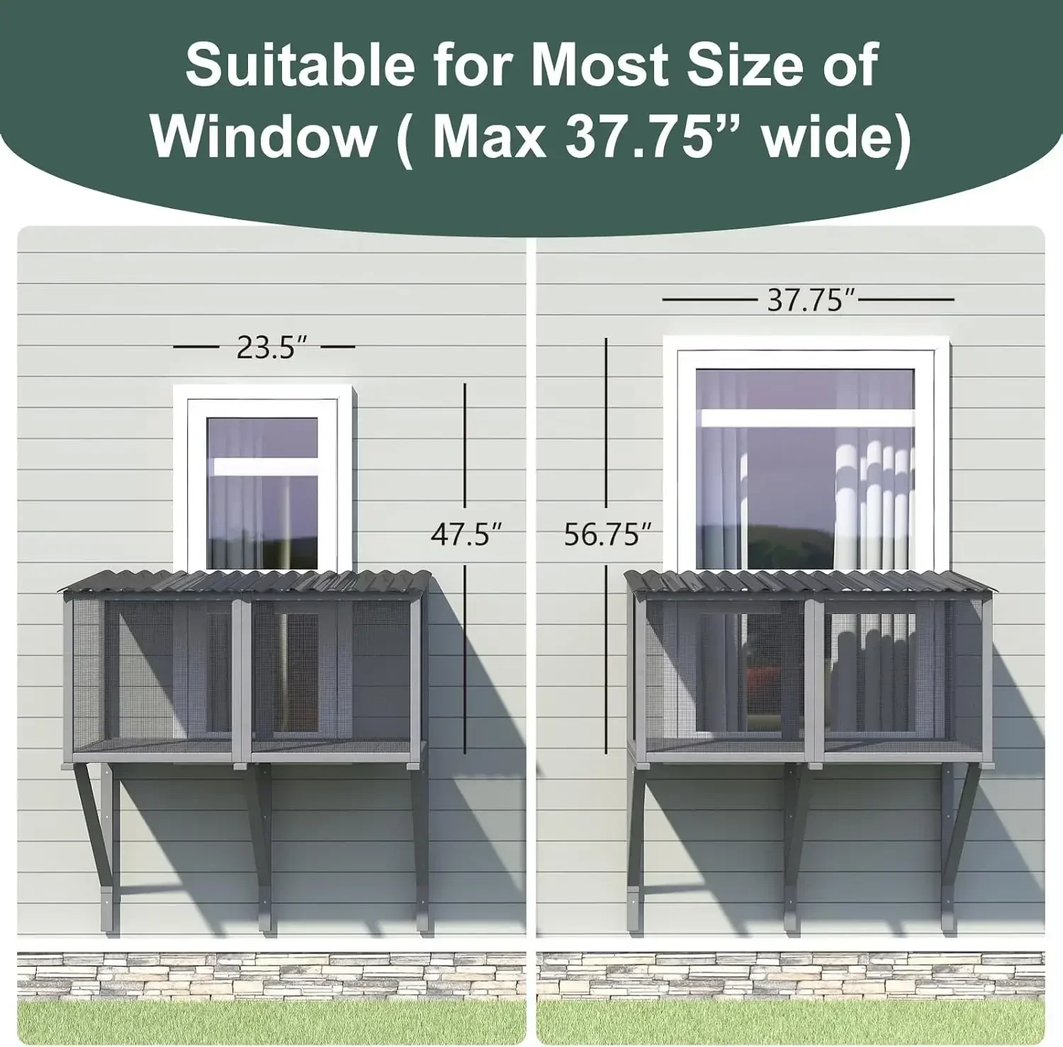 

Fast Delivery Cat Catio with Mosquito-Proof Net, Cat Window Perch for Large Indoor Cats - for Sunbathing, Napping & Overlooking,