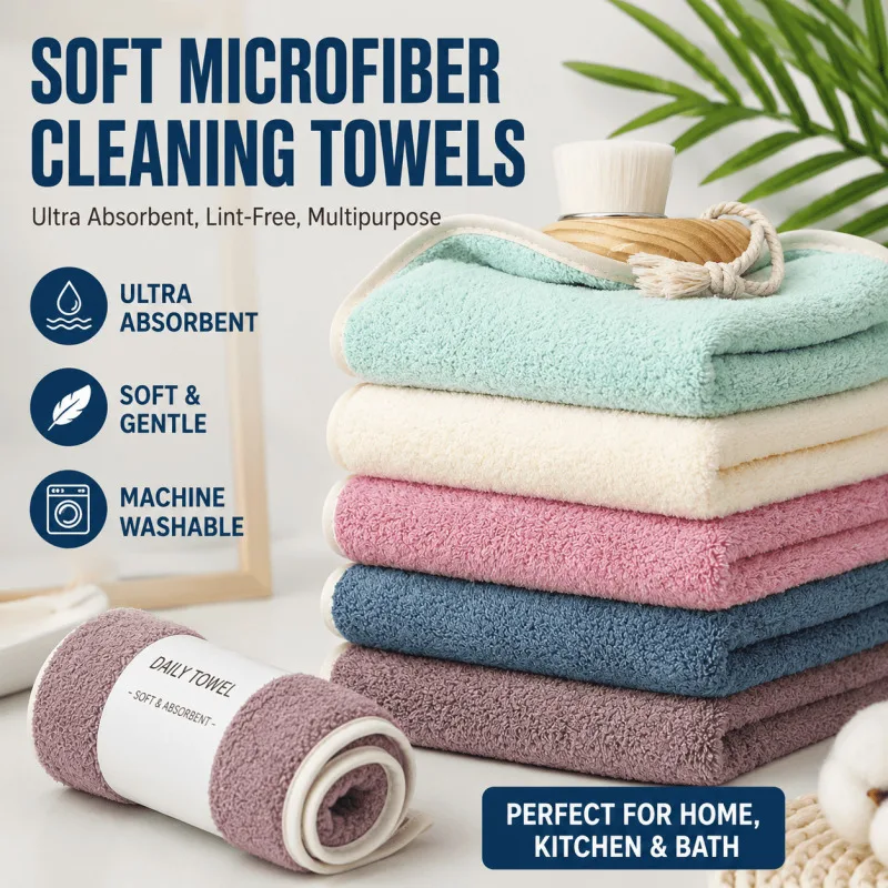 High Density Coral Fleece Towel 30x60 Thickened Super Absorbent Face Towel Bath Towel For Daily Use Soft Durable Breathable