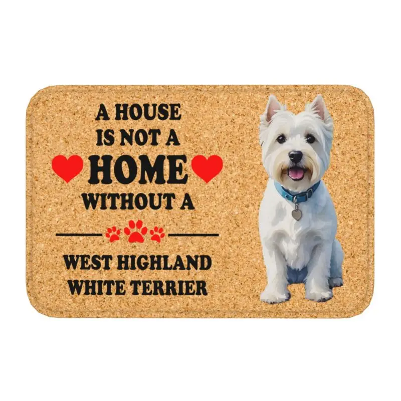 Custom Westie Dog West Highland White Terrier Doormat Non-Slip Entrance Kitchen Bath Door Floor Mats Garden Carpet Rug