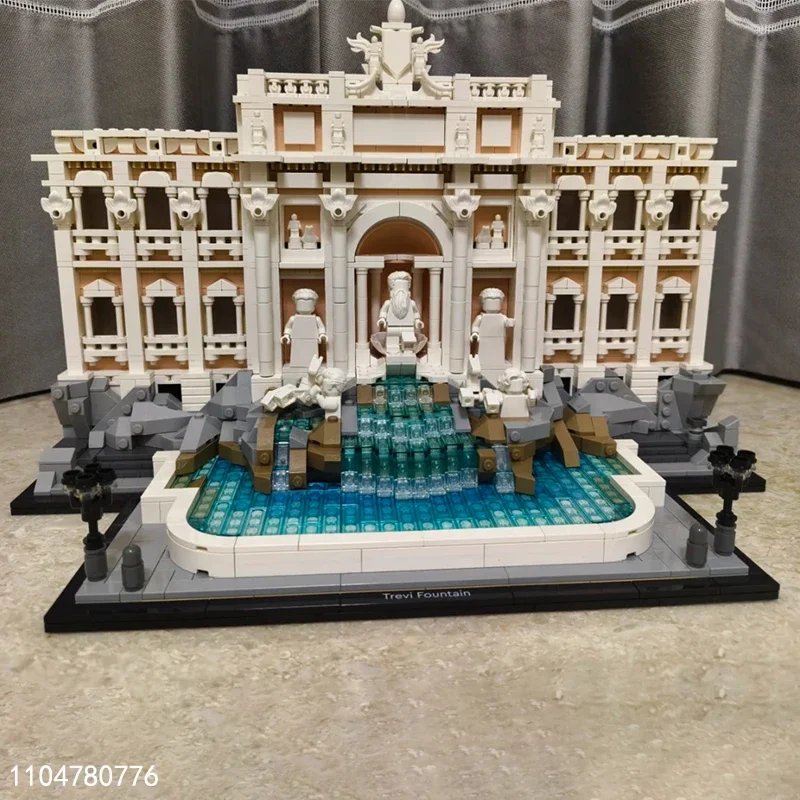 1880 قطعة نافورة تريفي الشهيرة بنة لعبة الطوب البناء للبالغين هدايا أعياد ميلاد للأطفال متوافقة مع مجموعة 21062