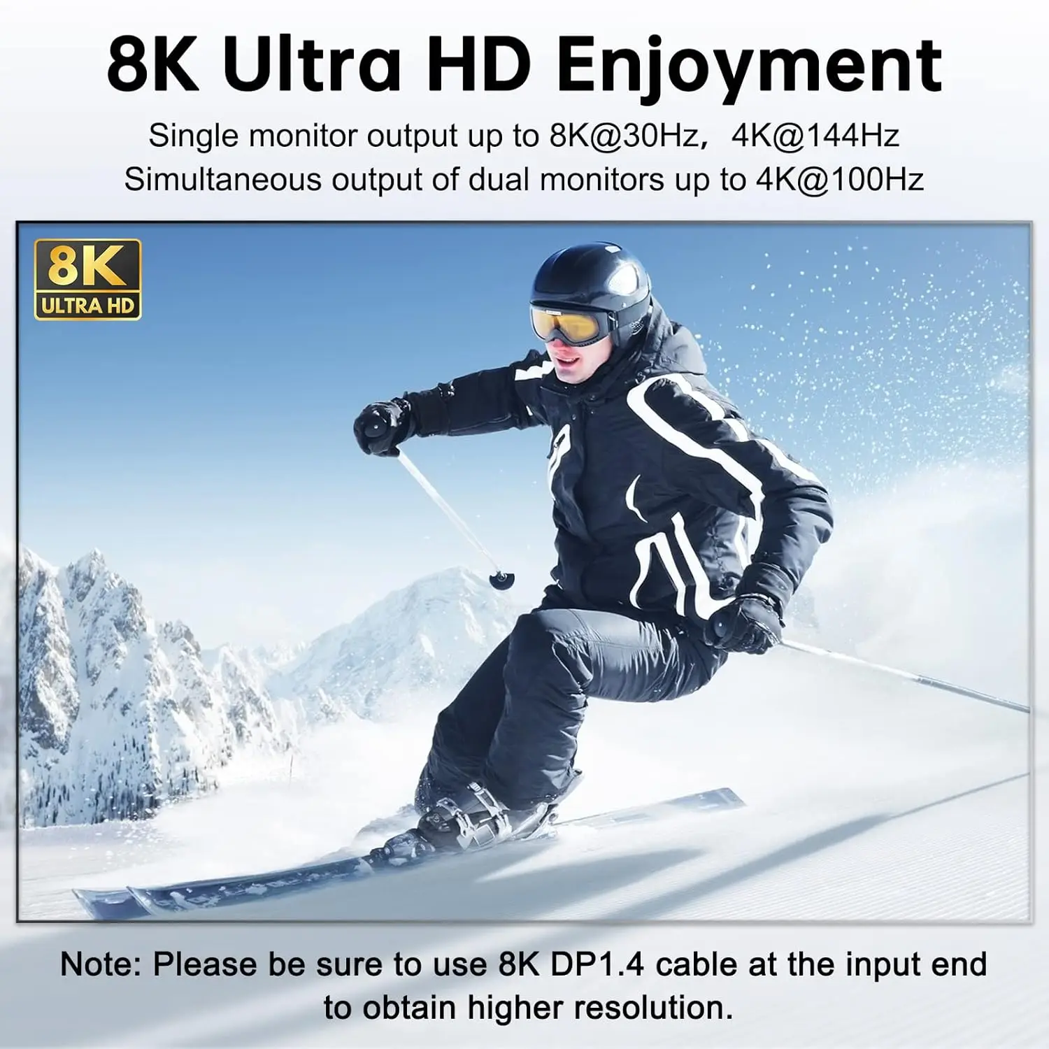 KCEVE-جهاز عرض مزدوج ، مفتاح KVM ، شاشتان ، حاسبتان ، 4K @ Hz ، 1 DP in ، DP + HDMI Out