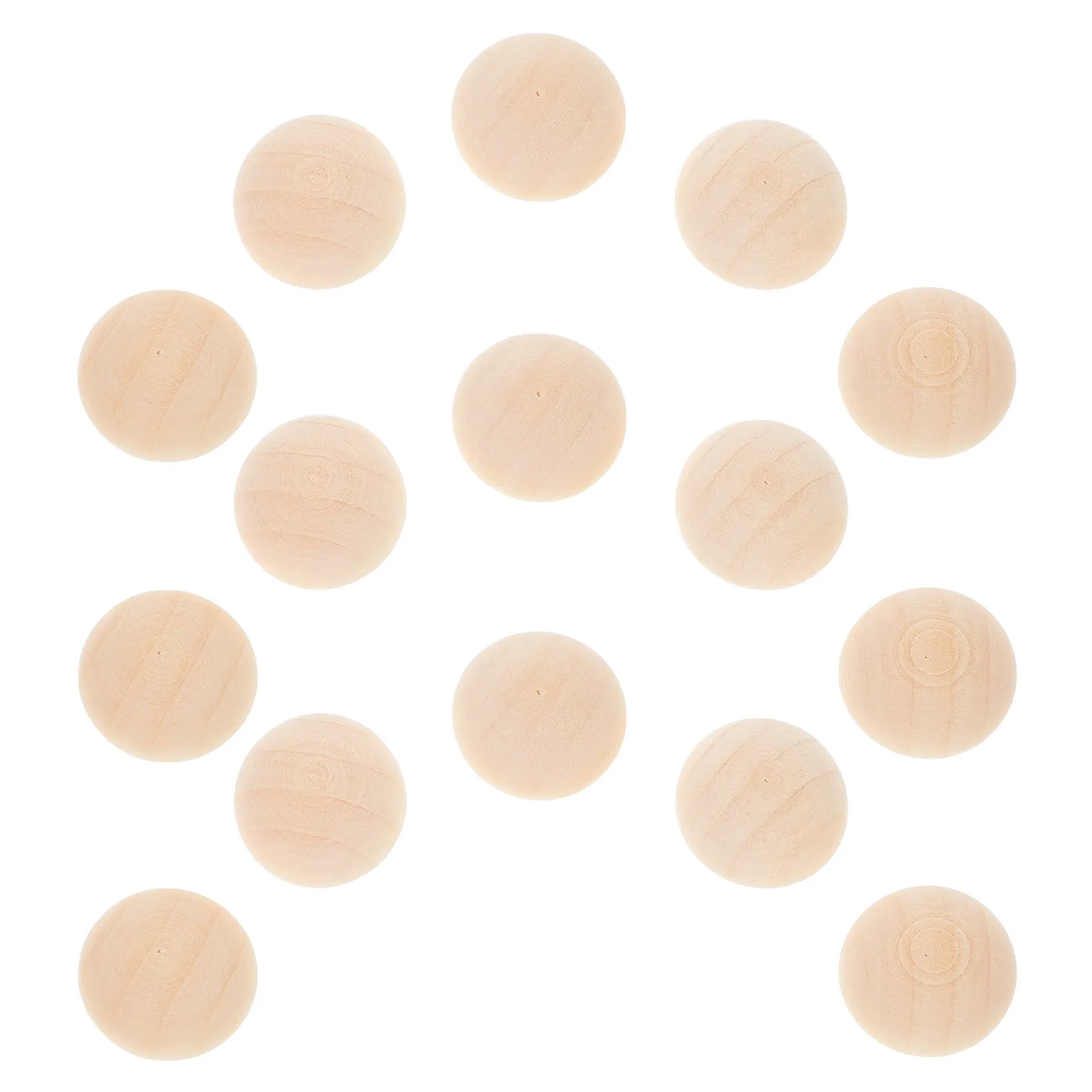 100Pcs Unfinished Half Craft Balls Wooden Mini Hemisphere Smooth Surface Easy to Decorate DIY Kids Art Party Supplies Home Decor