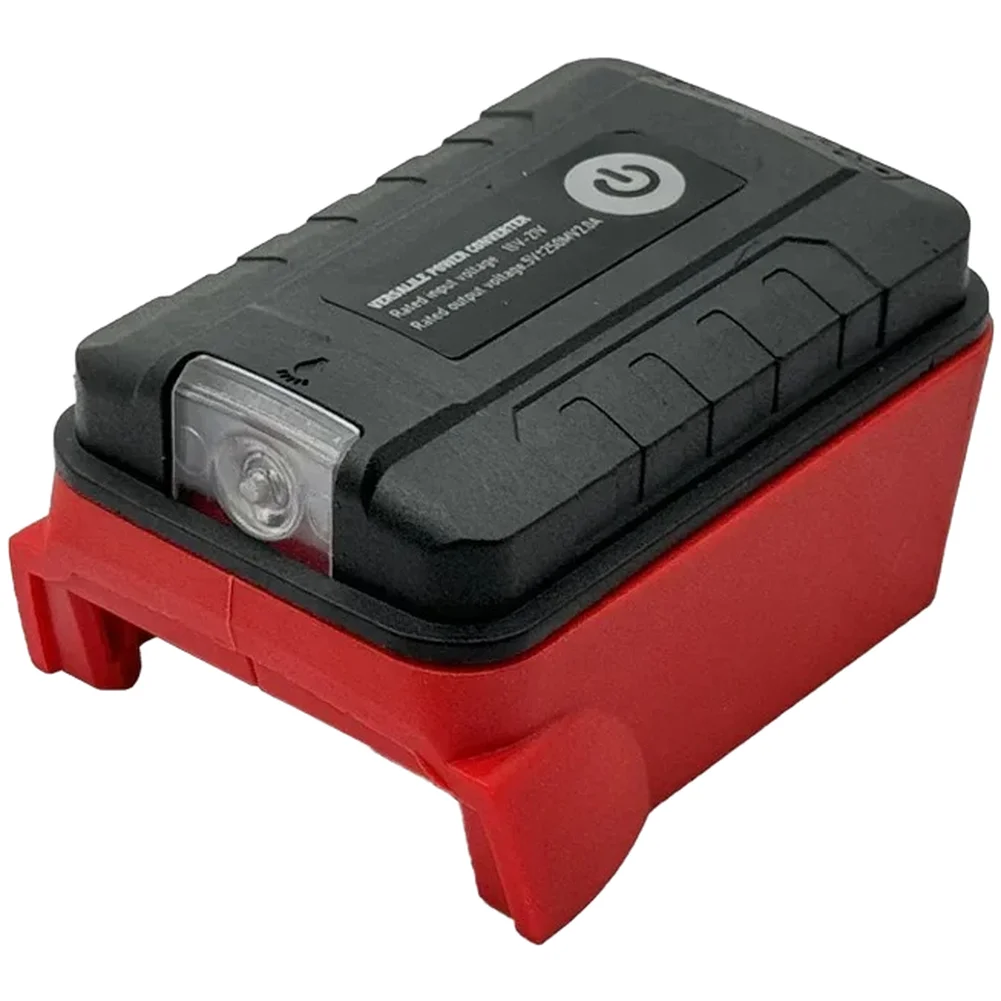 For Battery Adapter Connector Terminal Block Dual USB Charging With LED Light Mobile Power For Source For Outdoor Work