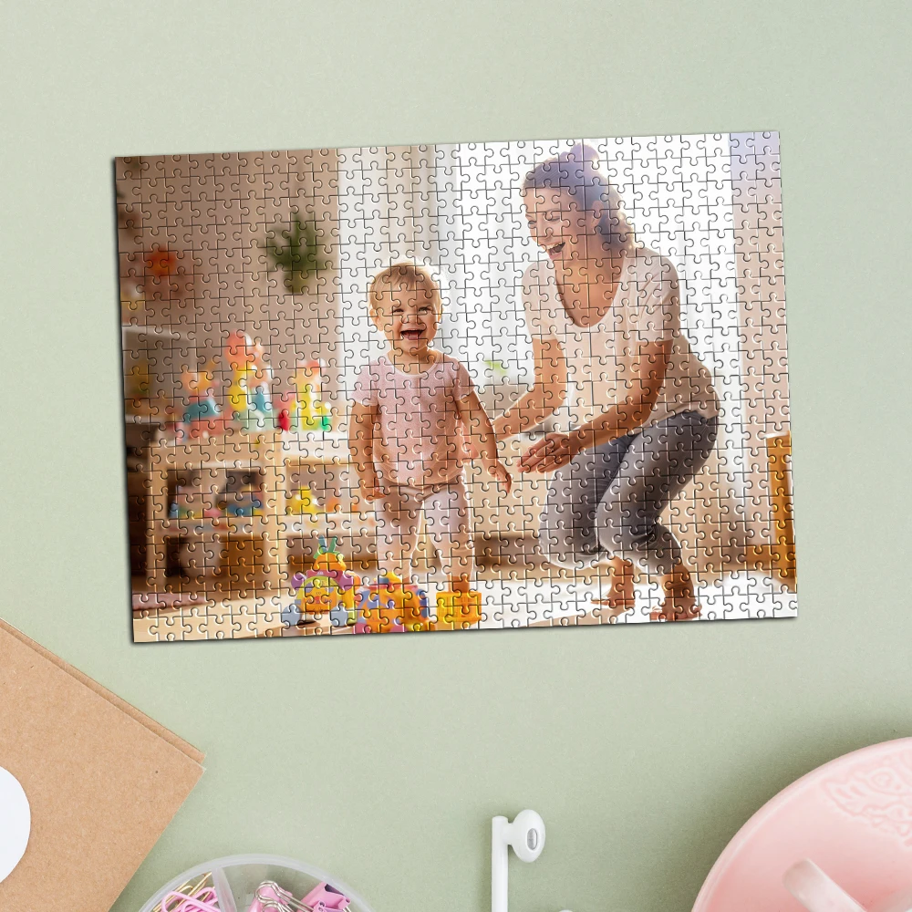 35/300/500/1000pcs Personalized Custom Photo Family Puzzle DIY Toy Decoration Collectiable Gift Present Christmas