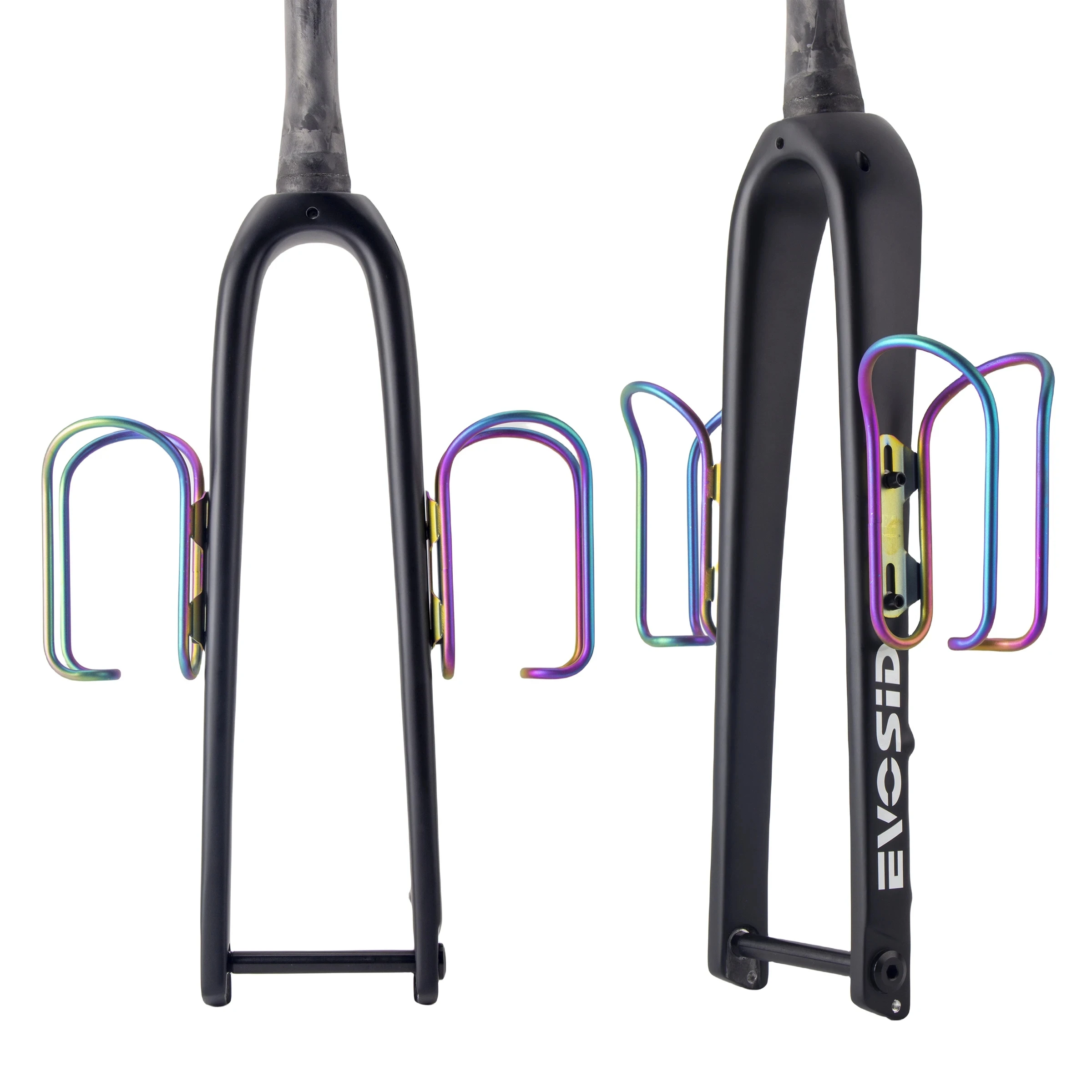 EVOSID Road Bike Front Fork Carbon Fiber Ultralight 454g Gravel Bicycle Fork 700C Barrel Shaft Quick Remova Disc Brake V-brake