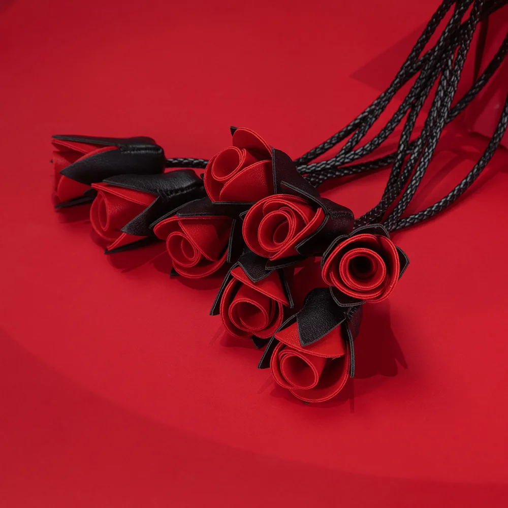 62 سنتيمتر بو الجلود روز زهرة الفروسية القفز الخفافيش فلوجر السياط التدريب ركوب السياط الحصان سوط #5