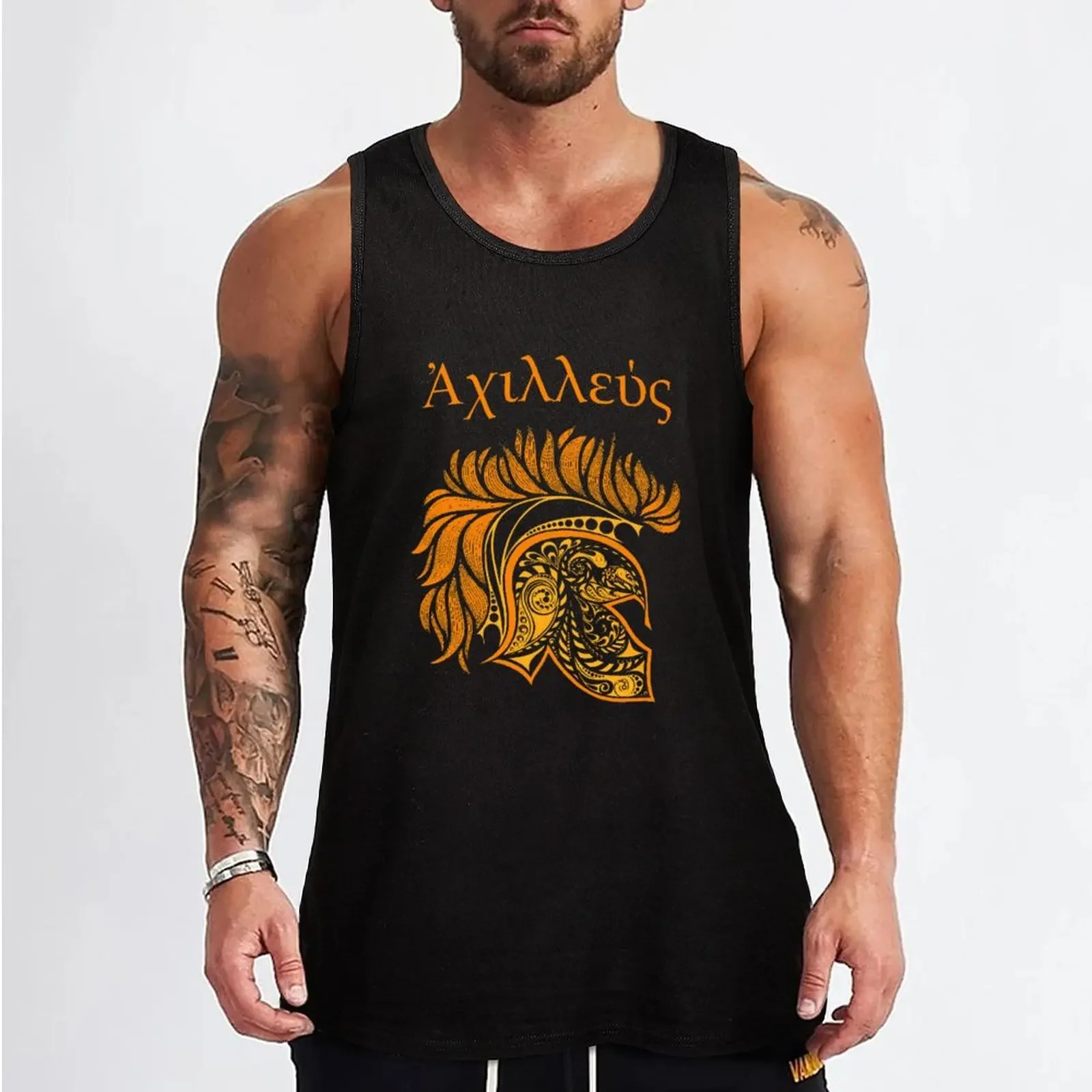 New Achilles Tank Top summer clothes man 2023 anime muscular man t-shirts for Men's gym