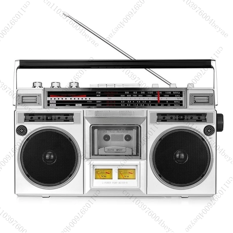 Retro Tape Recorder Dual Speaker Stereo Era Recorder Bluetooth Playback Radio