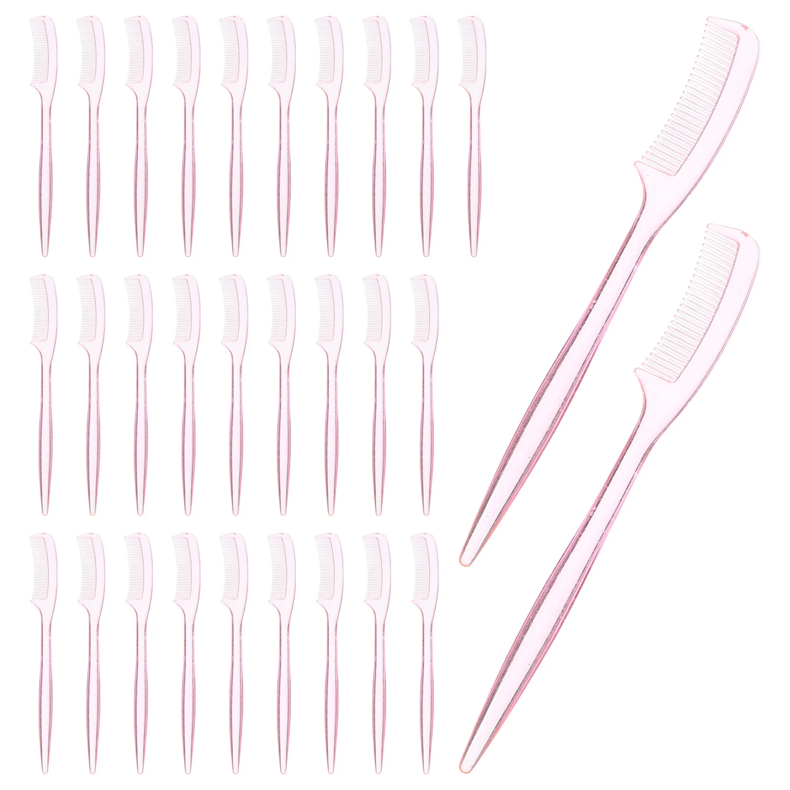Peigne à cils en plastique simple face, léger, Durable, réutilisable, taille de voyage, outil de toilettage des sourcils, brosse de maquillage, 30 pièces