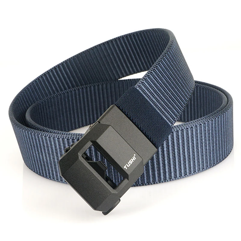 New Men Tactical Belt High Quality Nylon Alloy Automatic Buckle Men Belts Outdoor Sports Training Belt Canvas Sturdy Waistban