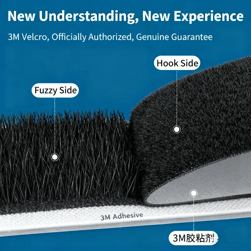 3M 25m 9448A أسود لاصق على الوجهين عرض 50 مم قوي غير أثر مقاومة درجات الحرارة العالية هوك وحلقة السحابة الشريط #4