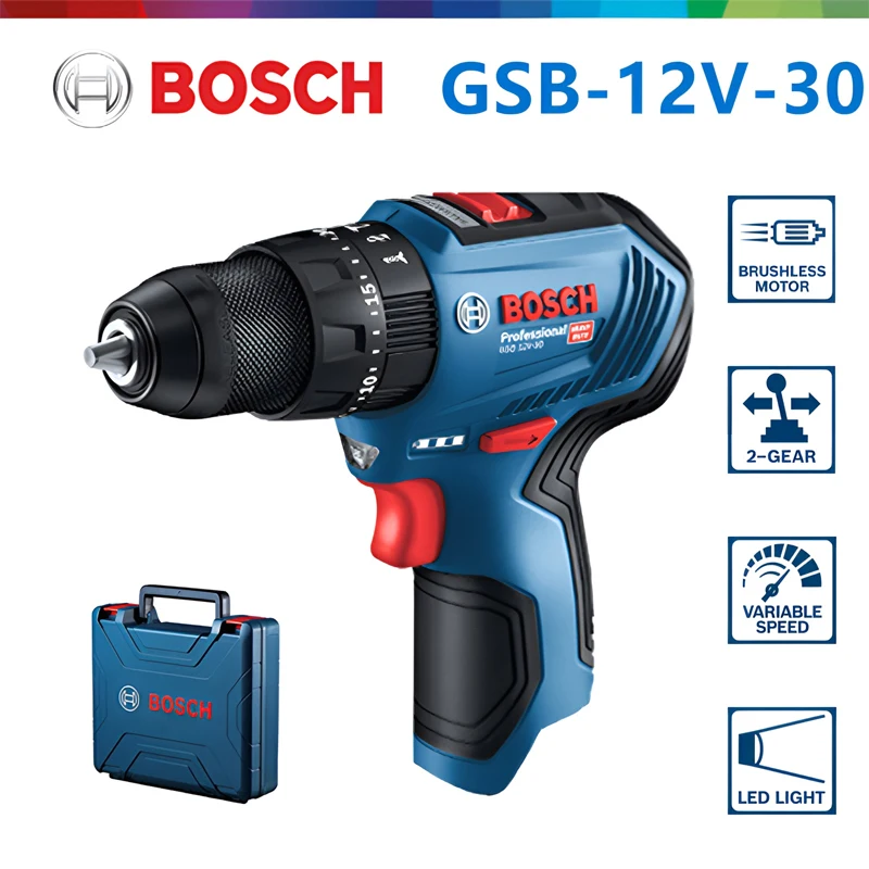 

Bosch Electric Drill GSB 12V-30 Rechargeable Hand Electric Drill Household Electric Screwdriver Bosch Original Power Tools