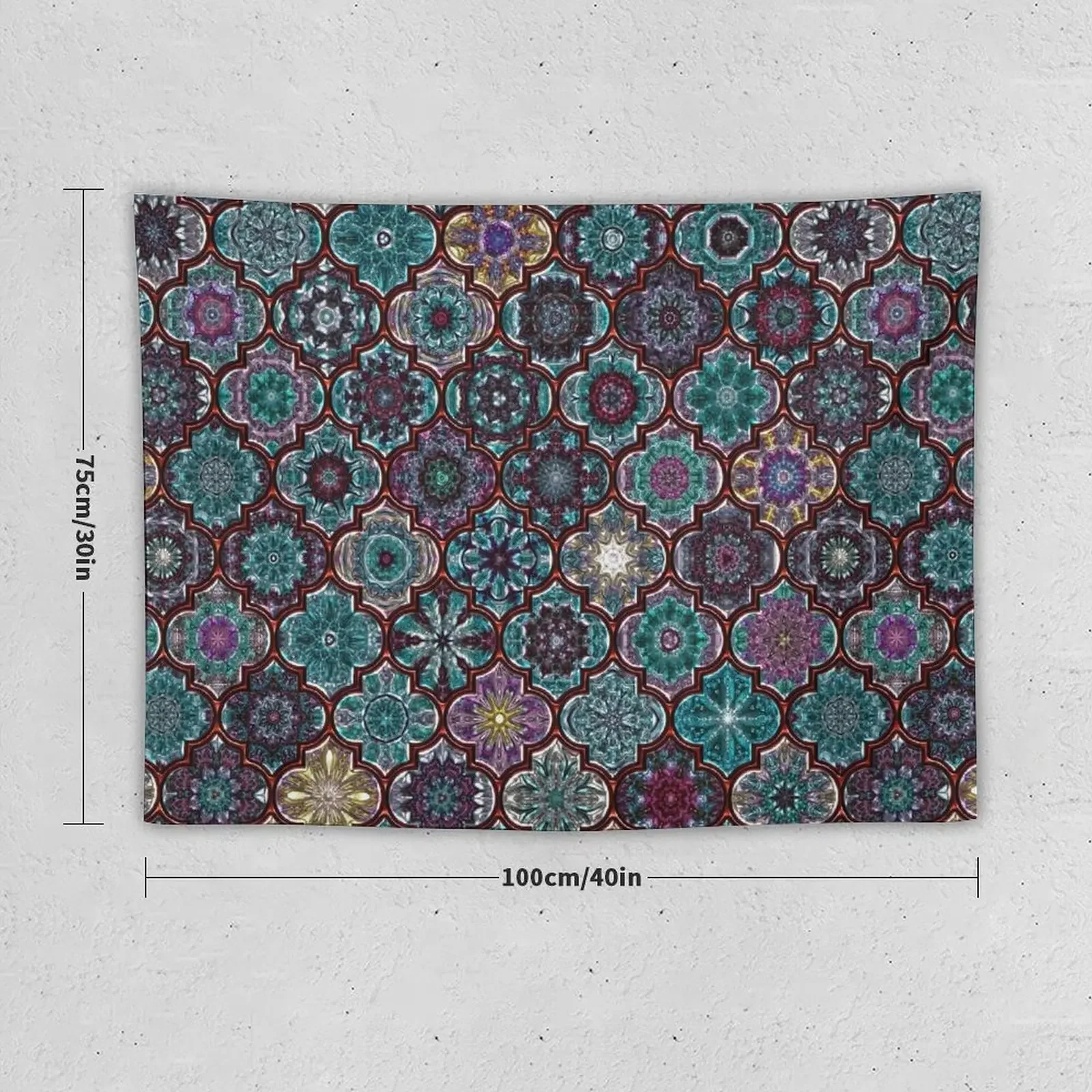 Moroccan Tile Pattern tile Tapestry Tapete For The Wall Bedroom Decor Tapestry