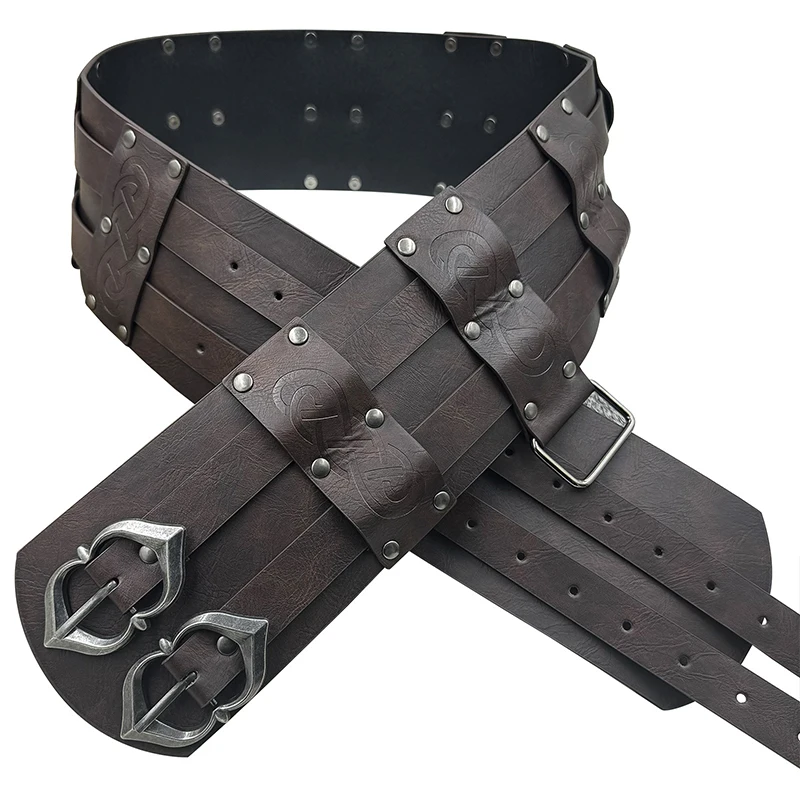 Medieval Corset Wide Belt Women Men Viking Knight Warrior Buckle Waistband Steampunk Medieval Pirate Larp Cosplay Costume Props