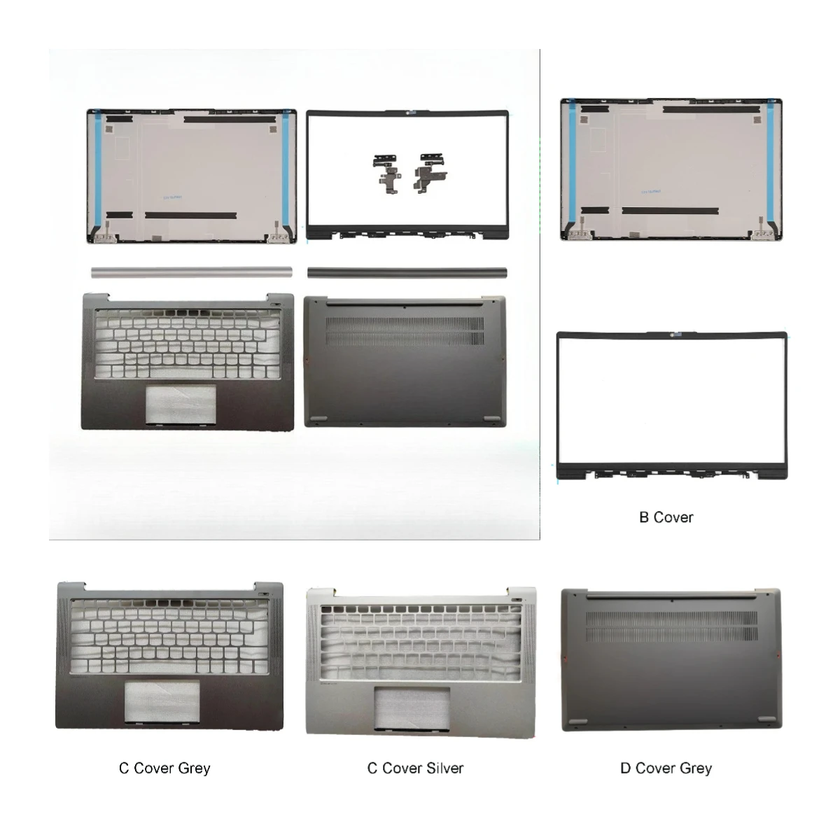 For IdeaPad 5 14ARE05 14ITL05 14ALC05 14IIL05 Laptop Top Rear Cover Bezel, Palm Rest, Bottom Case, Hinge