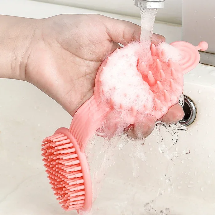 

1PC Two-sided Soft Bathroom Shampoo Comb Head Massage Brush Long Washing Hair Scalp Dry Wet Scalp Clean Care Hair Comb Women