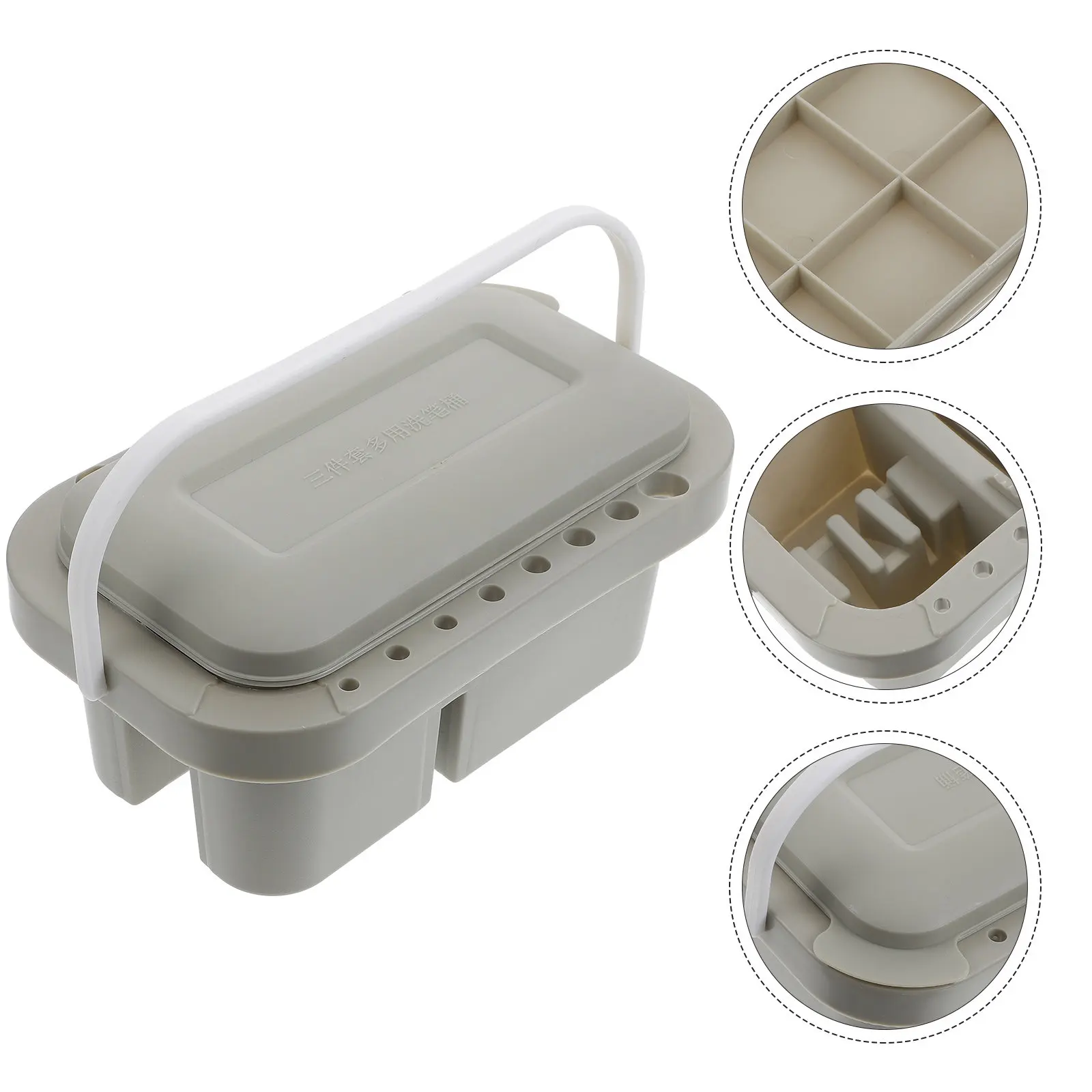 

Портативный стакан для мытья кистей, подставка для смешивания красок, ведро для мытья кистей, держатель для кистей для художников и рукоделия, пластиковые ведра для рисования