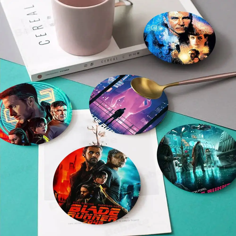 Retro Blade Runner Movie Vintage Wooden Designs for Coffee & Tea, Washable Art Pieces for Cozy Home Cafe