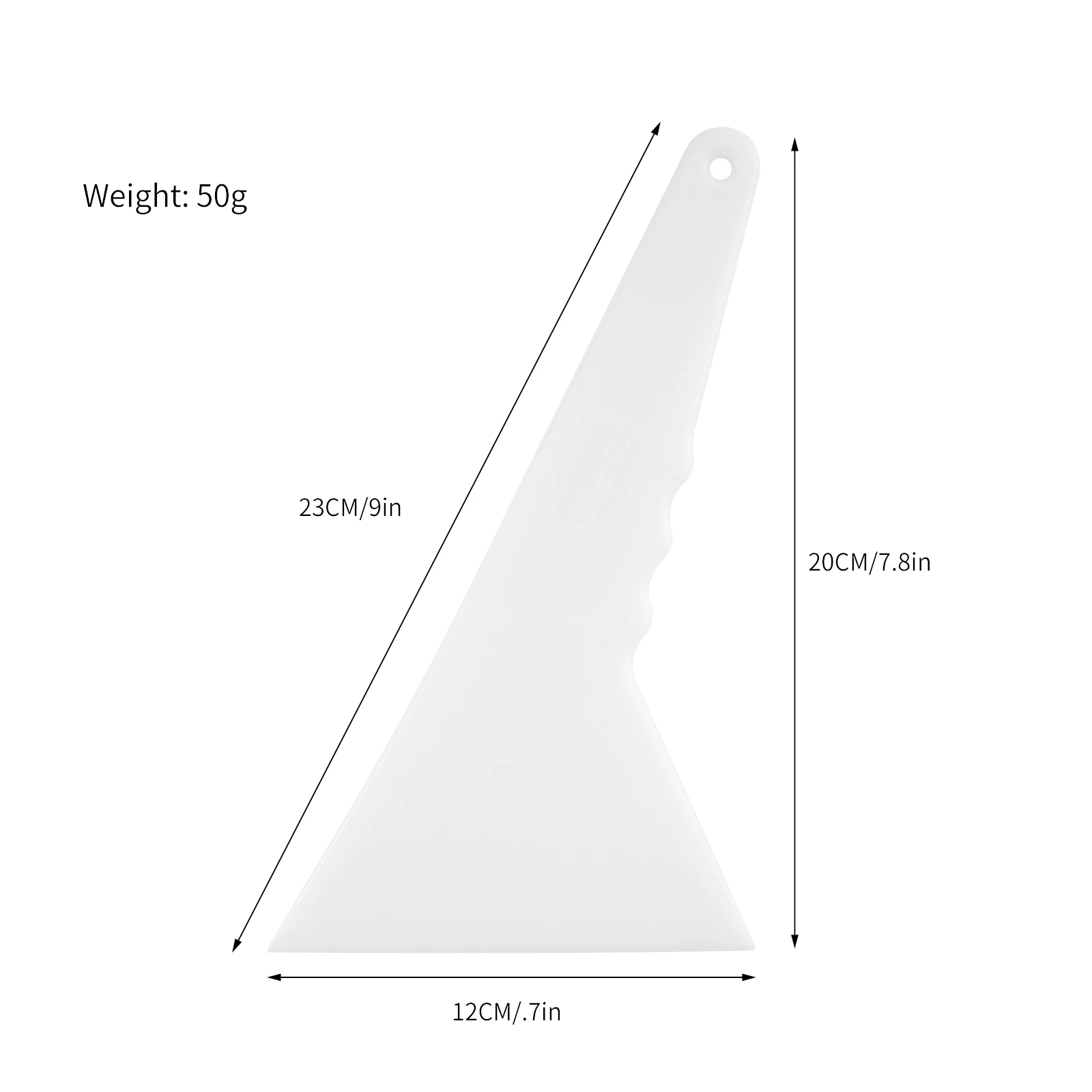 Triangular Plastic Squeegee White Corner Scraper For Car Window Tint PPF Vinyl Wrap Decal Film Installation Application Tool