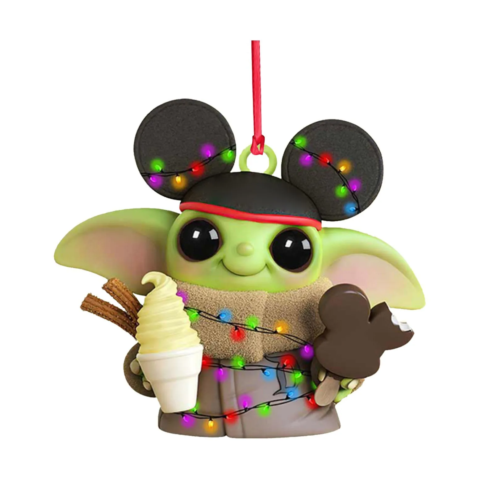 شخصيات كرتونية ديزني ميني للأطفال ، ميكي ماوس ، ميني ، شجرة عيد الميلاد ، قلادة طائرة أكريليك ، سحر ، ألعاب هواية ، ملحقات ديكور