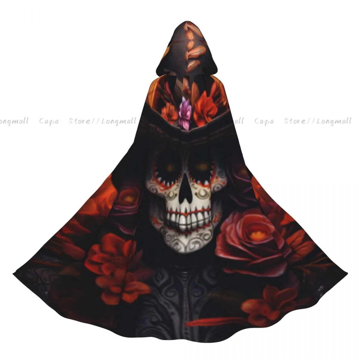 

Средневековые костюмы для косплея Dia De Los Muertos, плащ с капюшоном, накидки, длинные халаты, куртки, пальто, карнавал
