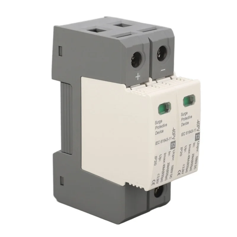 Surge Protective Device 1000V DC 20-40KA 2P PC Photovoltaic PV Voltage Protection Arrester Protector