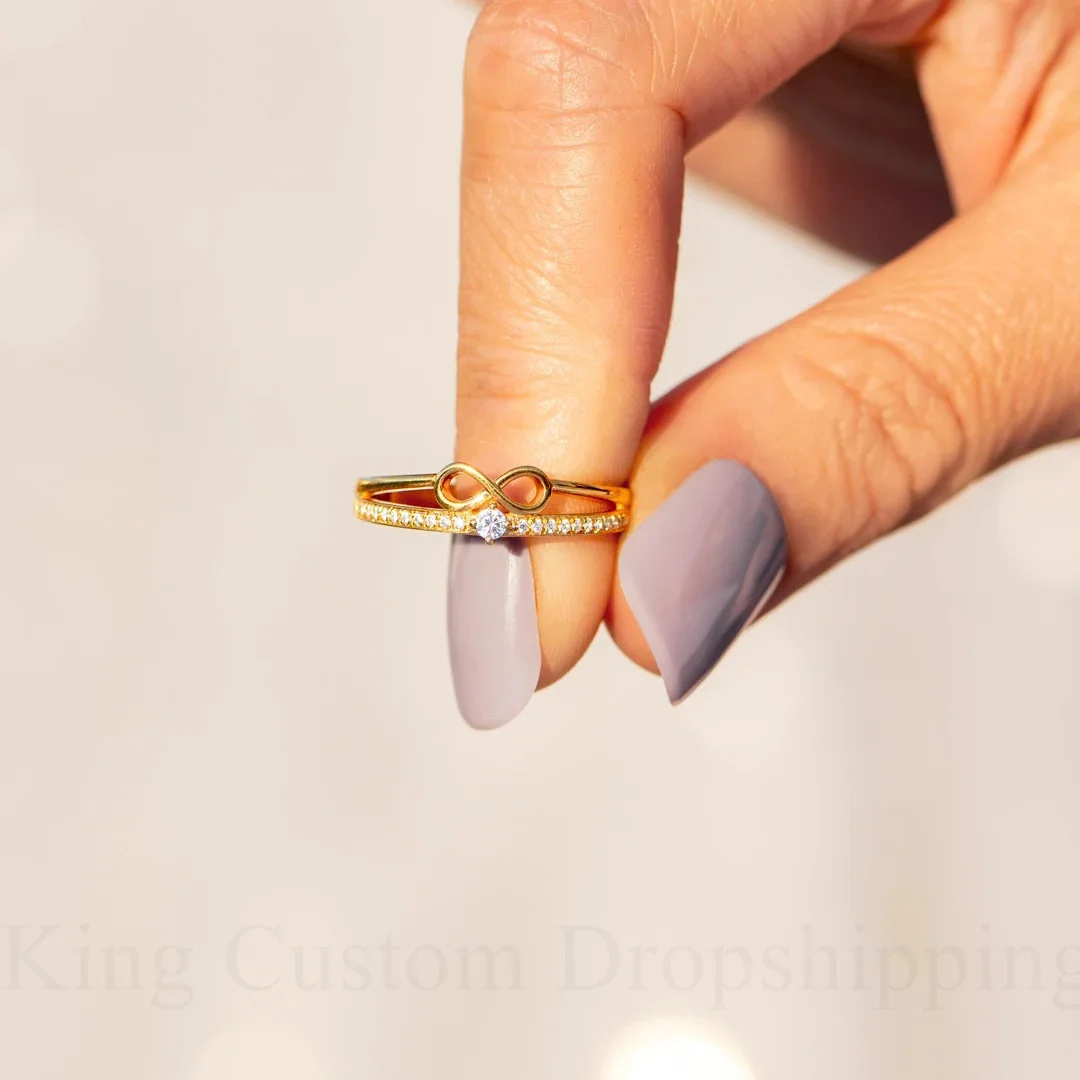 2025 جديد Bowknot عنصر الزركون أقحم خاتم لامعة حلقة بساطتها مجوهرات أنيقة تعطي هدية لمحبيك #4