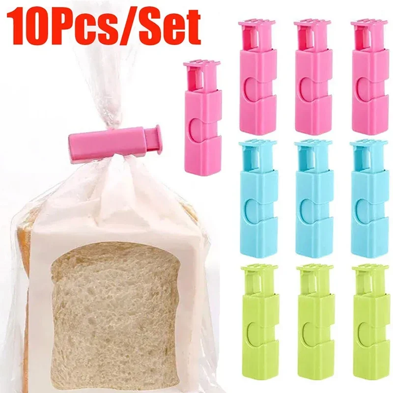 

1-10Pcs/set Sealing Bag Clips Portable Kitchen Food Snack Storage Plastic Sealer Clamp Clips Reusable Kitchen Storage Organizer