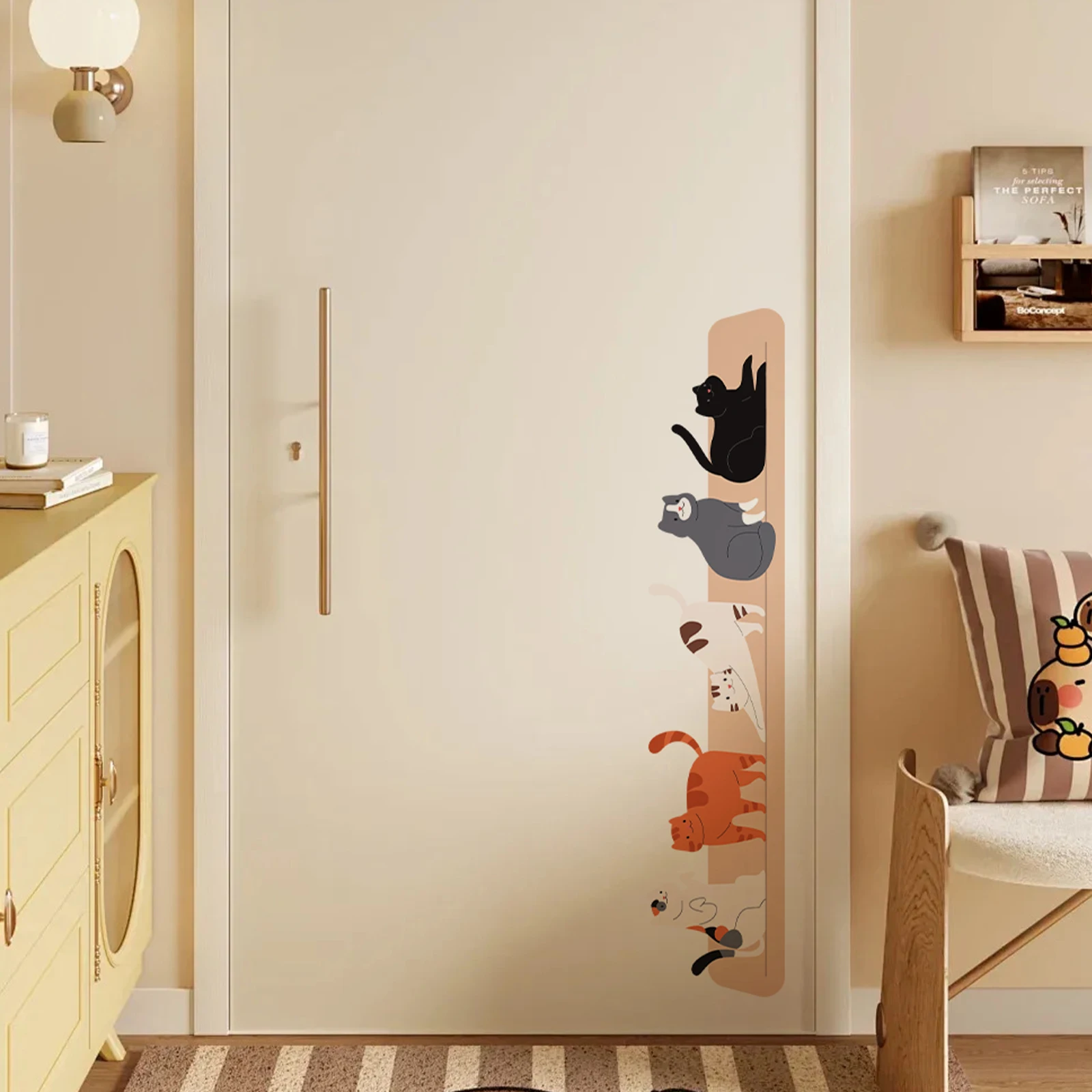 Cat Animal Vinyl Wallpaper Morden Waterproof PVC Wall Sticker Fox Kids Room Wall Decals Decorative Sticker for Wall