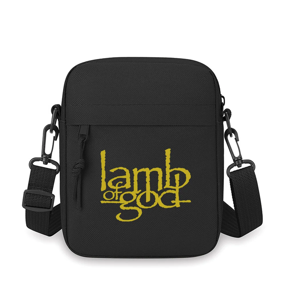 lettering Lamb God golden design Men Crossbody Bag Single Shoulder Women Cartoon Anime Film Printing Design Unisex