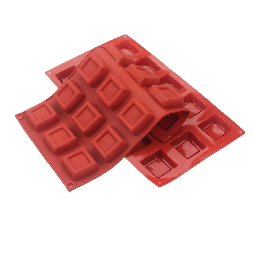 

Hot Selling 15 Hole 3D Square Cube Silicone Chocolate Mold DIY Mousse Dessert Handmade Jelly Pudding Cake Mold Baking Tools