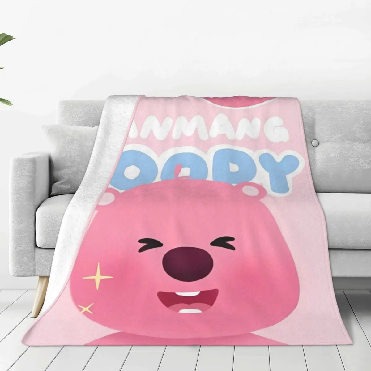 

Loopy Super Warm Blanket Airplane Travel Plush Throw Blanket Fluffy Living Room Flannel Bedspread Sofa Bed Cover