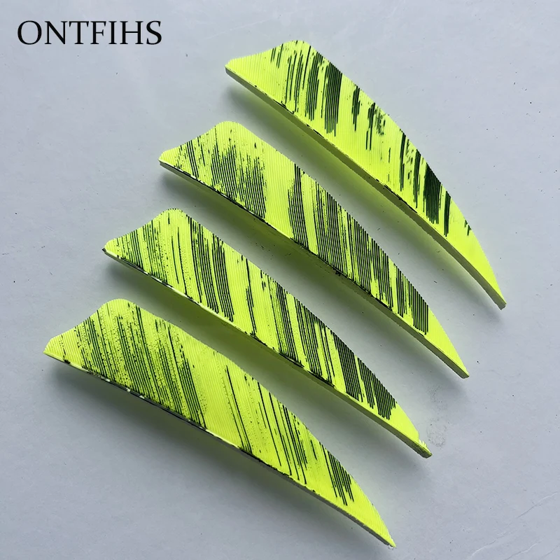 50Pcs Neue 3 Zoll Feder Pfeile Befiederung Schild Cut Natürliche Türkei Plumes Tinte Malerei für Bogenschießen DIY Zubehör