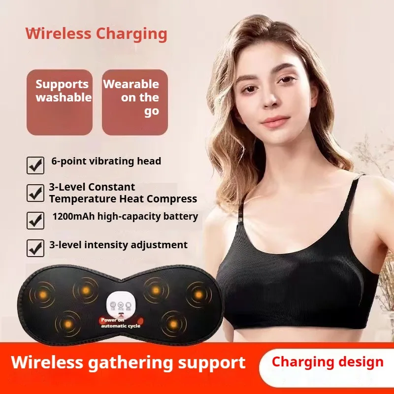 البرازيلي التدفئة الكهربائية مدلك الثدي الساخن ضغط الذكية الاهتزاز محفز محسن تشكيل الصدر الاسترخاء الثدي الرعاية الصحية #1