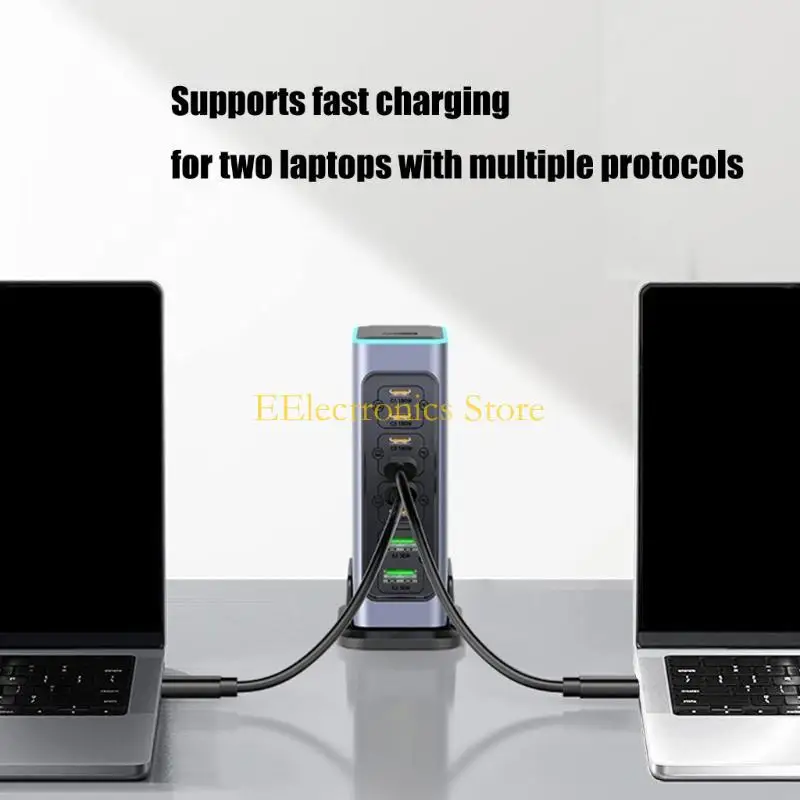 B03C Compactly 8Port 660W USB C for Efficient Charging of Smartphones Laptops and Tablets Universal Compatibility