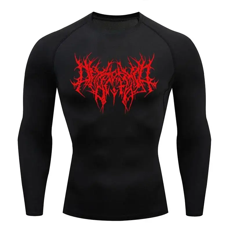 Men's T-shirt Men Running Sport T Shirt Compression Fitness Tops Tee Quick DryTight Training Gym Shirts Jersey view 5